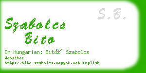 szabolcs bito business card